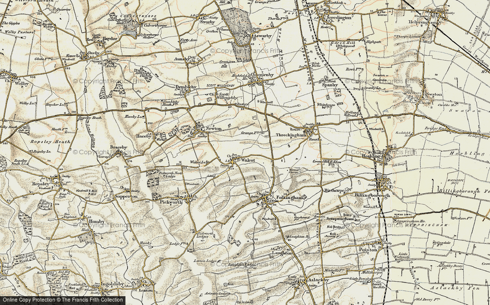 Old Map of Walcot, 1902-1903 in 1902-1903