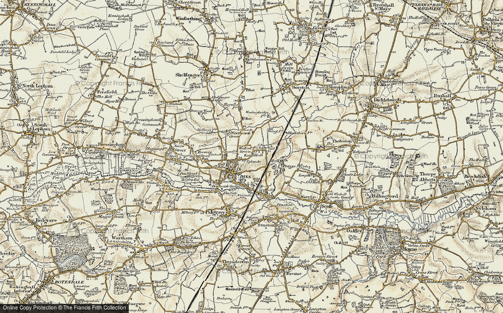 Old Map of Walcot Green, 1901-1902 in 1901-1902