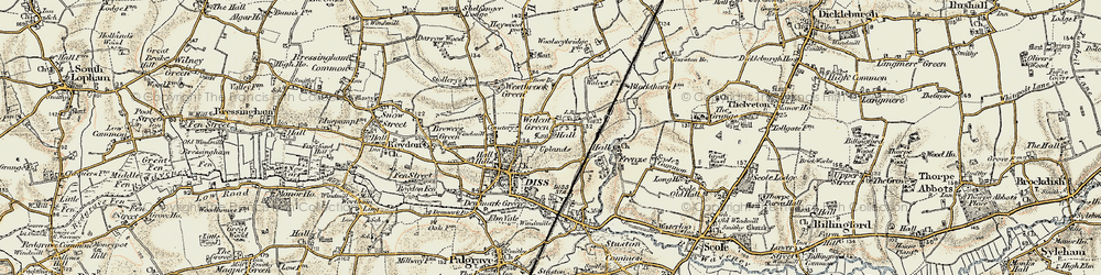 Old map of Walcot Green in 1901-1902