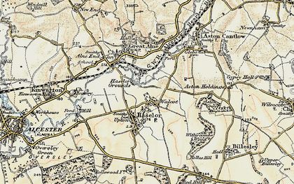 Old map of Walcote in 1899-1902