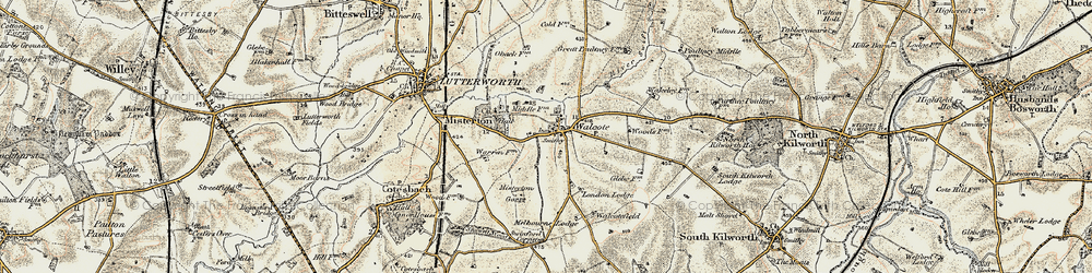 Old map of Botney Lodge in 1901-1902