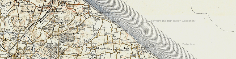 Old map of Walcott in 1901-1902