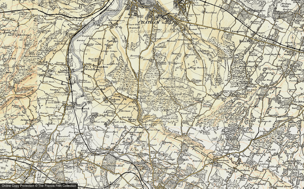 Old Map of Walderslade, 1897-1898 in 1897-1898