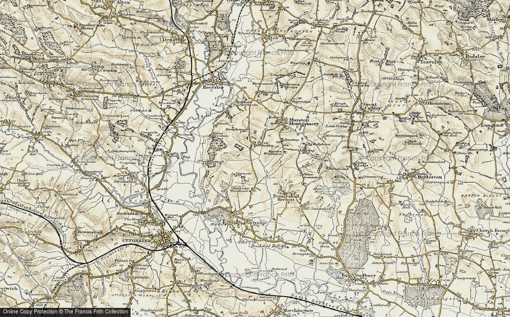 Old Map of Waldley, 1902 in 1902