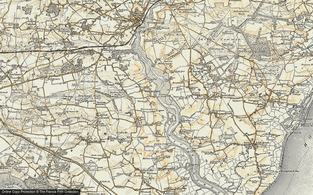 Old Map of Waldringfield, 1898-1901 in 1898-1901