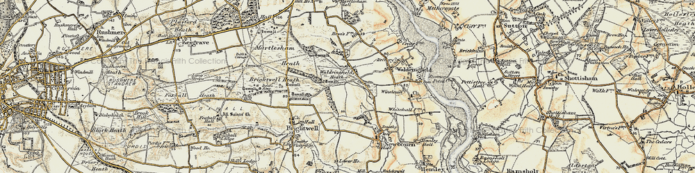Old map of Waldringfield Heath in 1898-1901