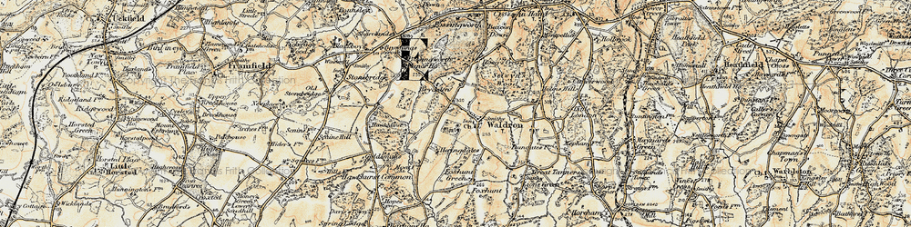 Old map of Waldron in 1898