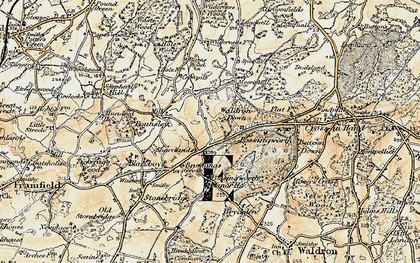 Old map of Waldron Down in 1898