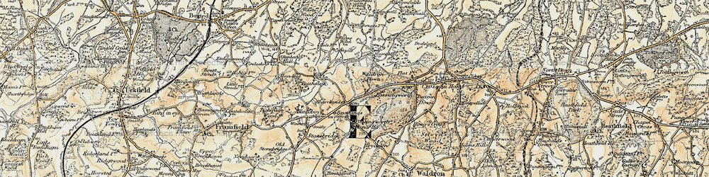 Old map of Waldron Down in 1898