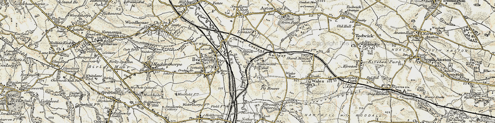 Old map of Waleswood in 1902-1903