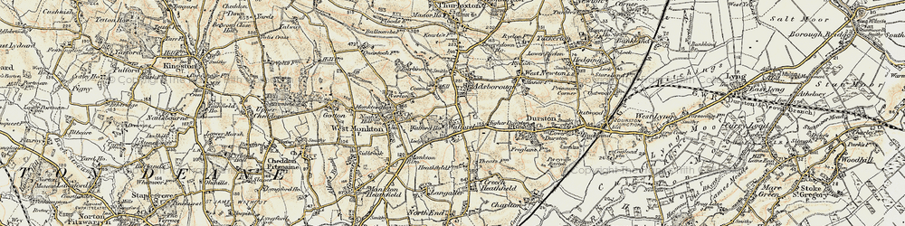 Old map of Walford in 1898-1900