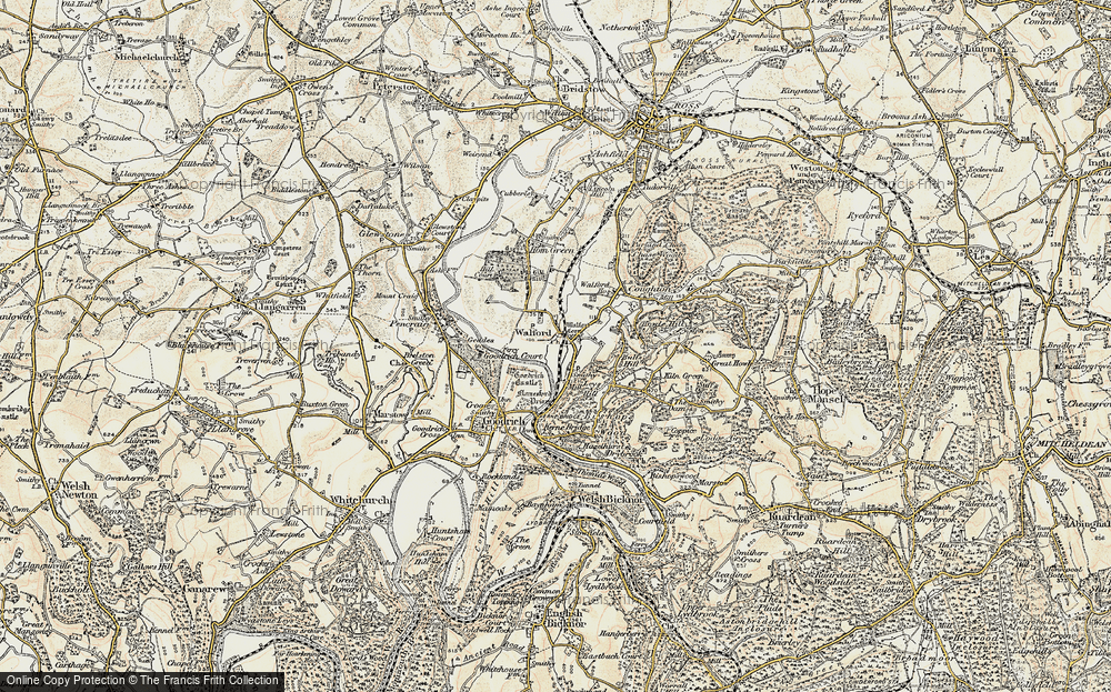 Old Map of Walford, 1899-1900 in 1899-1900