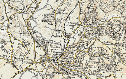 Old map of Walford in 1899-1900