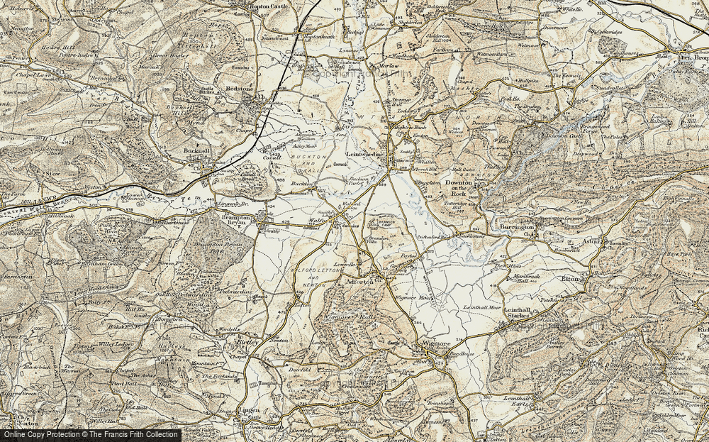 Old Map of Walford, 1901-1903 in 1901-1903
