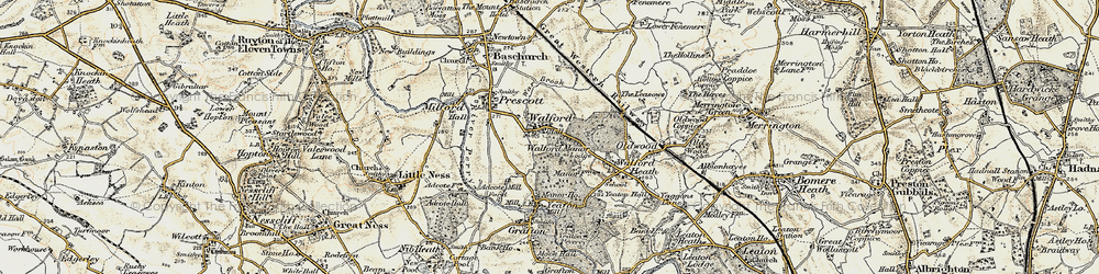 Old map of Walford in 1902