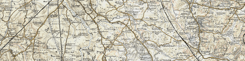 Old map of Walgherton in 1902