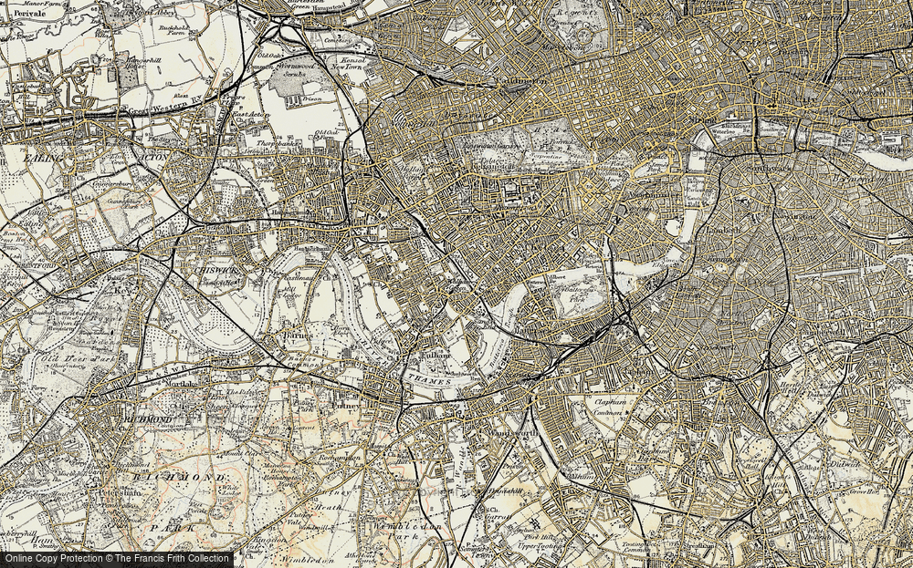 Old Map of Walham Green, 1897-1909 in 1897-1909