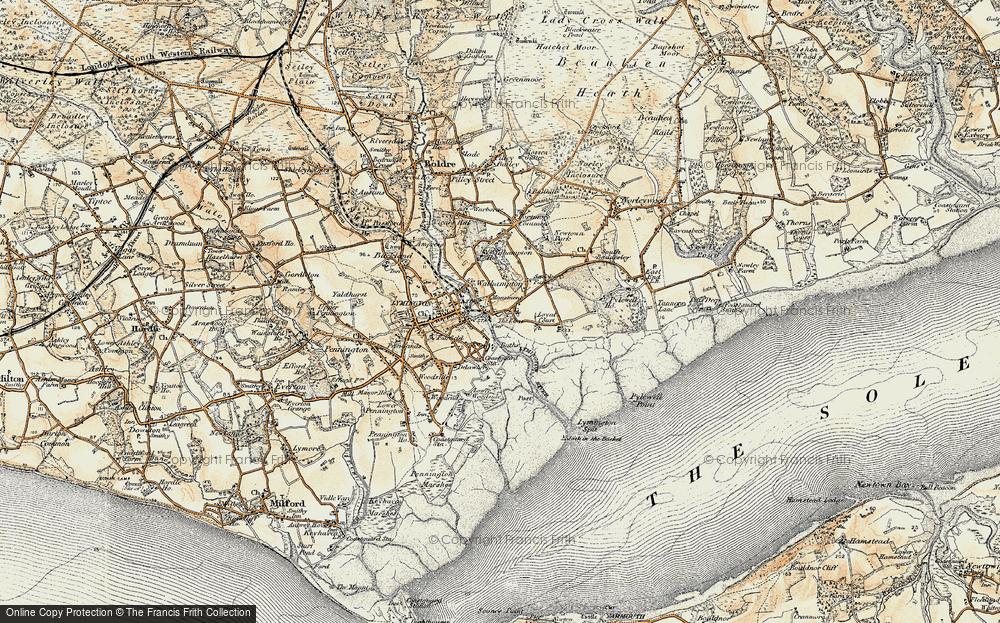 Old Map of Walhampton, 1897-1909 in 1897-1909