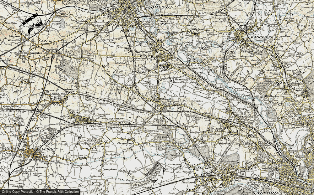 Old Map of Walkden, 1903 in 1903
