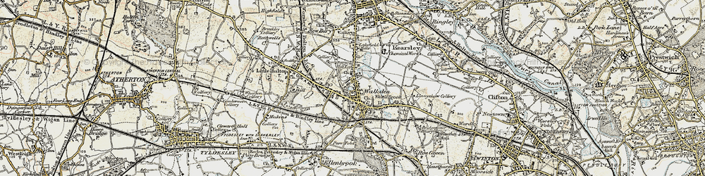 Old map of Walkden in 1903