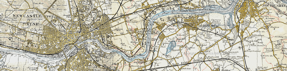 Old map of Walker in 1901-1904