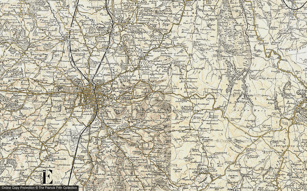 Old Map of Historic Map covering Windyway Ho in 1902-1903