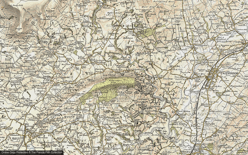 Old Map of Historic Map covering Armrydding in 1903-1904