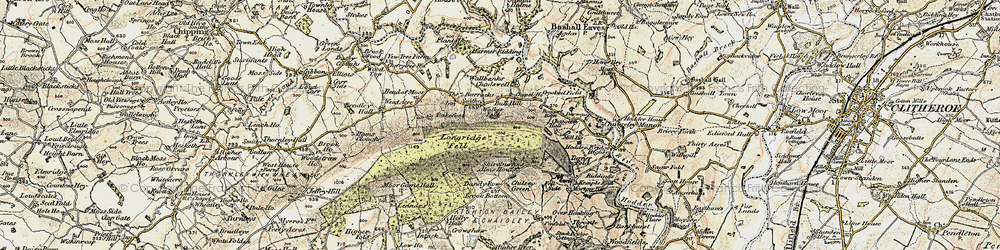 Old map of Walker Fold in 1903-1904
