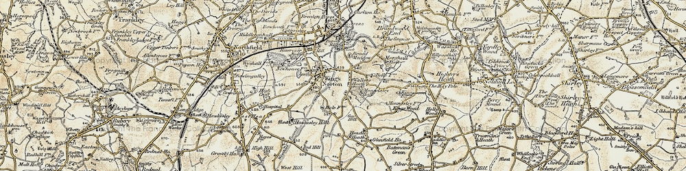 Old map of Walker's Heath in 1901-1902