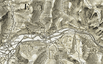 Old map of Walkerburn in 1903-1904