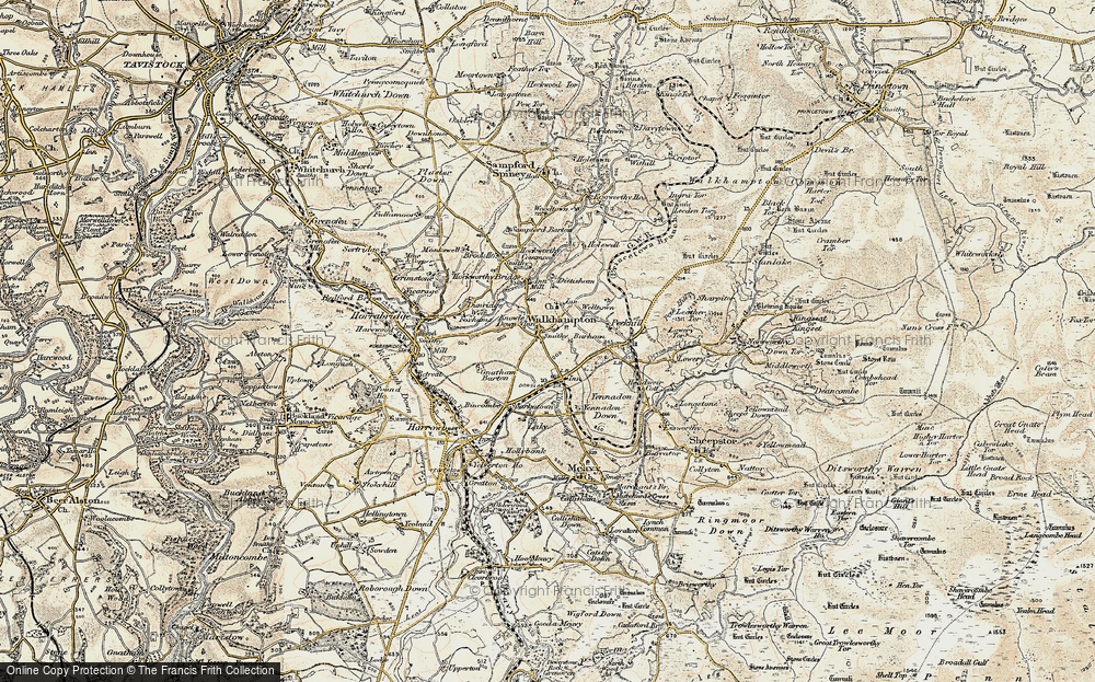 Old Map of Walkhampton, 1899-1900 in 1899-1900