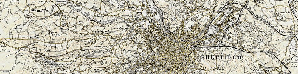Old map of Walkley in 1903
