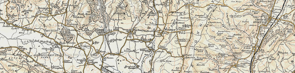 Old map of Walkmill in 1902-1903