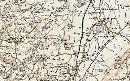 Old map of Walkmills in 1902-1903