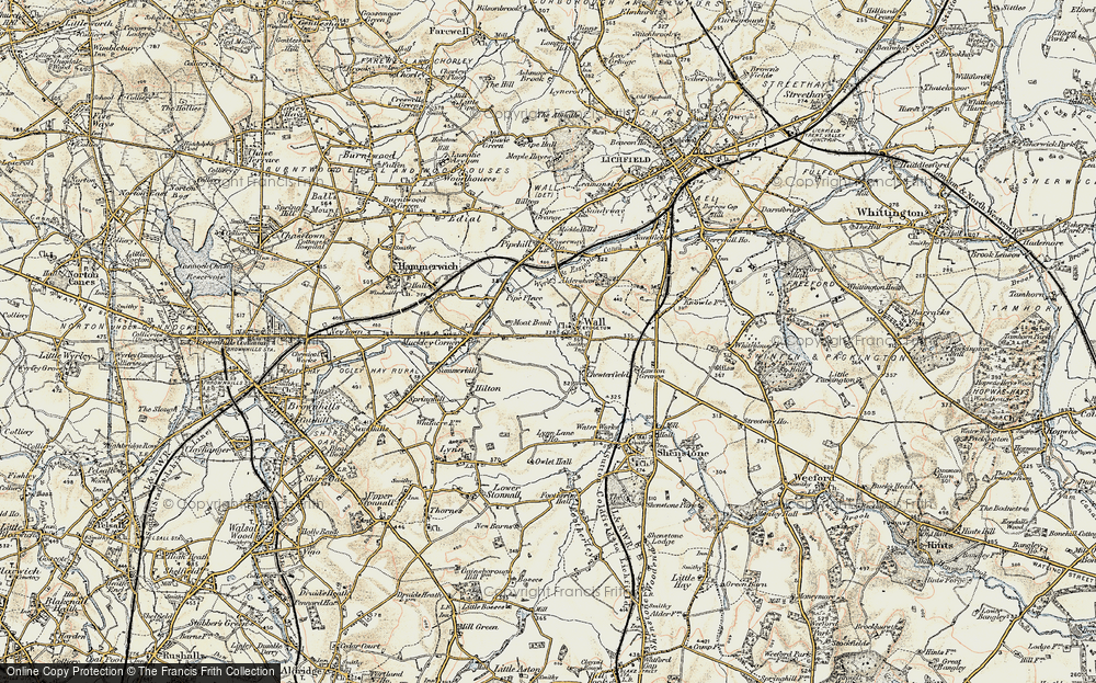 Old Map of Wall, 1902 in 1902