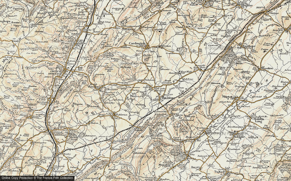 Old Map of Wall Bank, 1902 in 1902