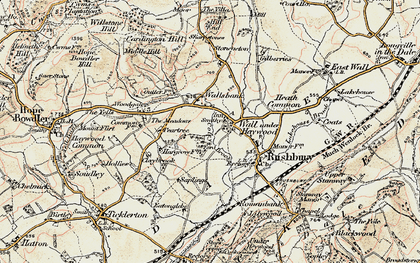 Old map of Wall Bank in 1902