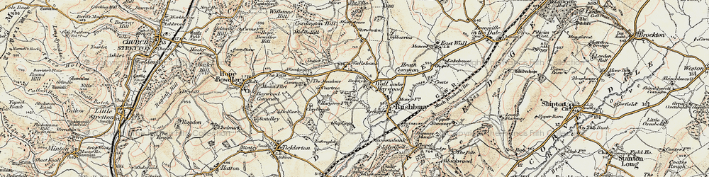 Old map of Wall Bank in 1902