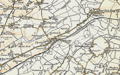 Old map of Wall End in 1898-1899