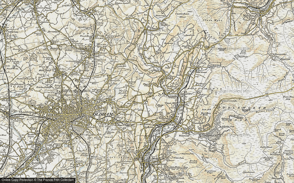 Old Map of Wall Hill, 1903 in 1903