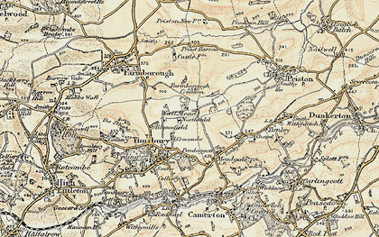 Old map of Wall Mead in 1899