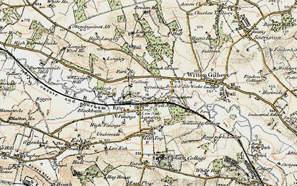 Old map of Wall Nook in 1901-1904