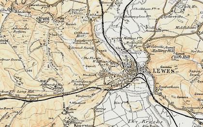 Old map of Wallands Park in 1898