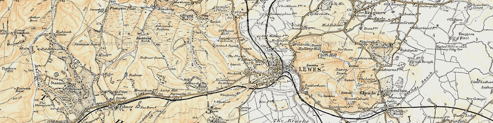 Old map of Wallands Park in 1898