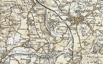 Old map of Staffordshire Moorlands Walks in 1902-1903