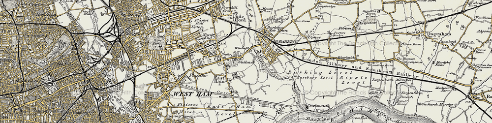 Old map of Wallend in 1897-1902