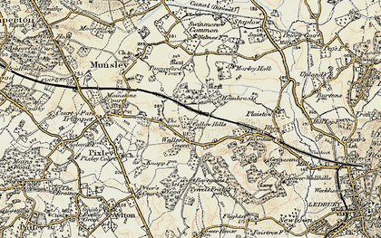 Old map of Waller's Green in 1899-1901