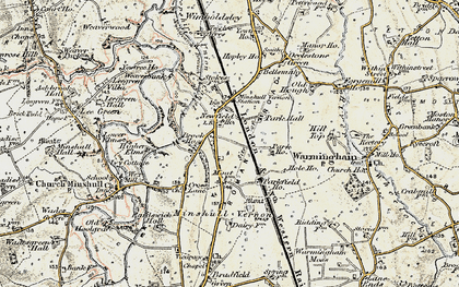 Old map of Walley's Green in 1902-1903
