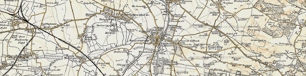 Old map of Wallingford in 1897-1898