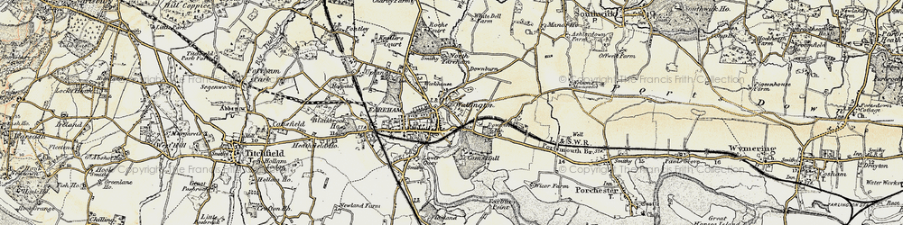 Old map of Wallington in 1897-1899